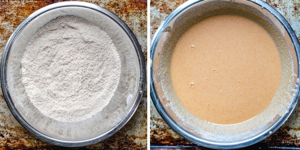 Gluten free onion ring dredge and batter.