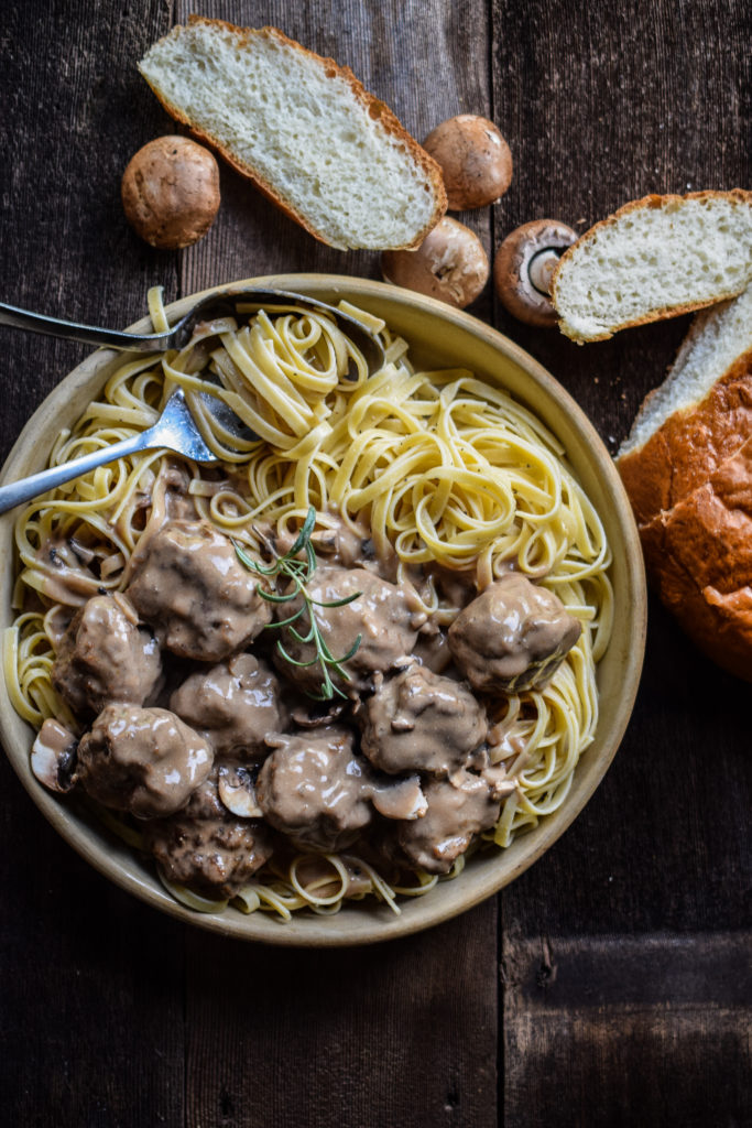meatballs in mushroom sauce The Frozen Biscuit