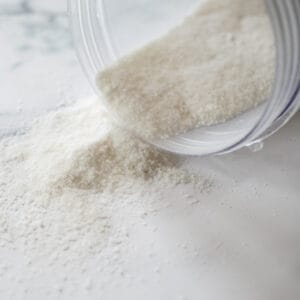 Rice flour in a blender.