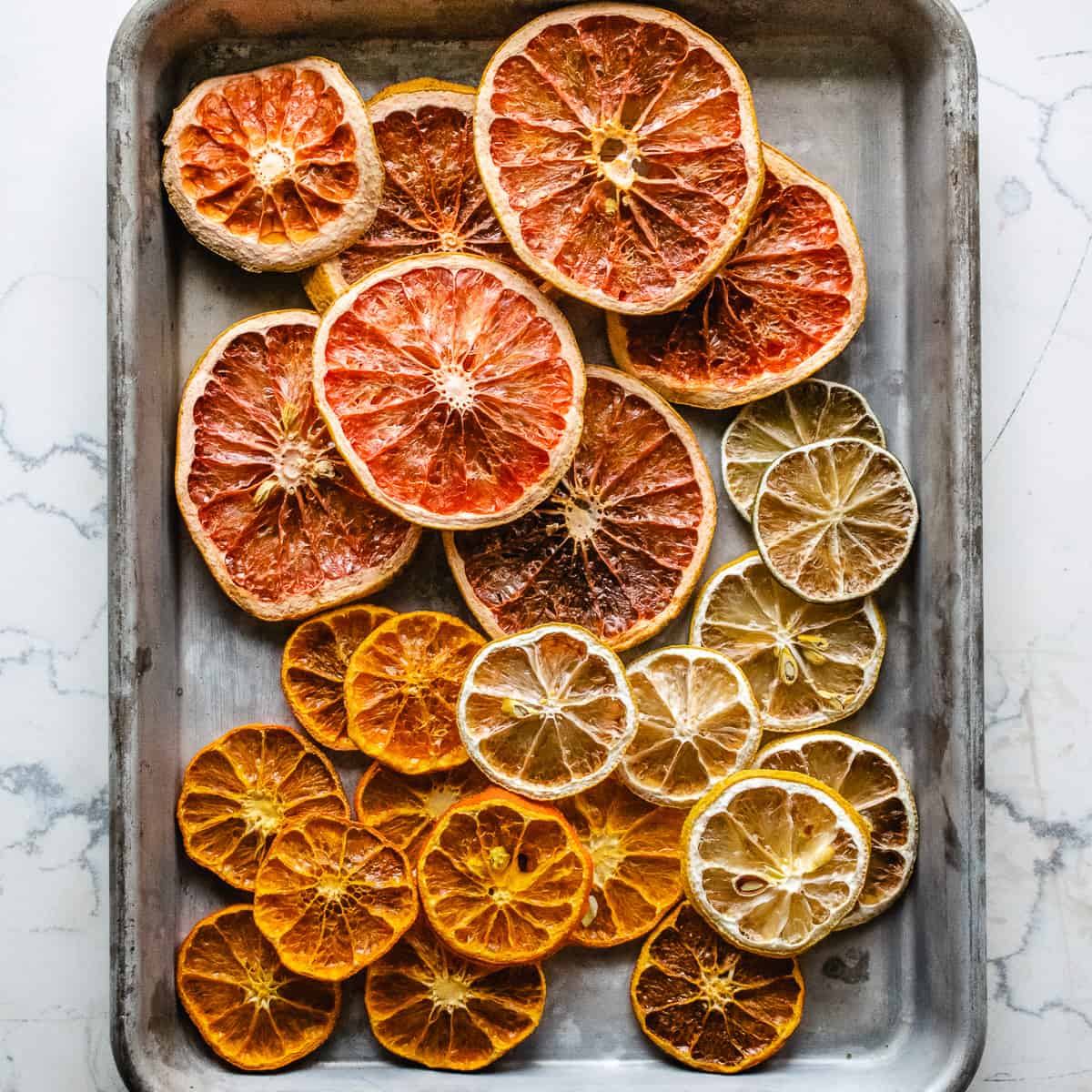 Dried oranges, grapefruit, lemon and lime slices.