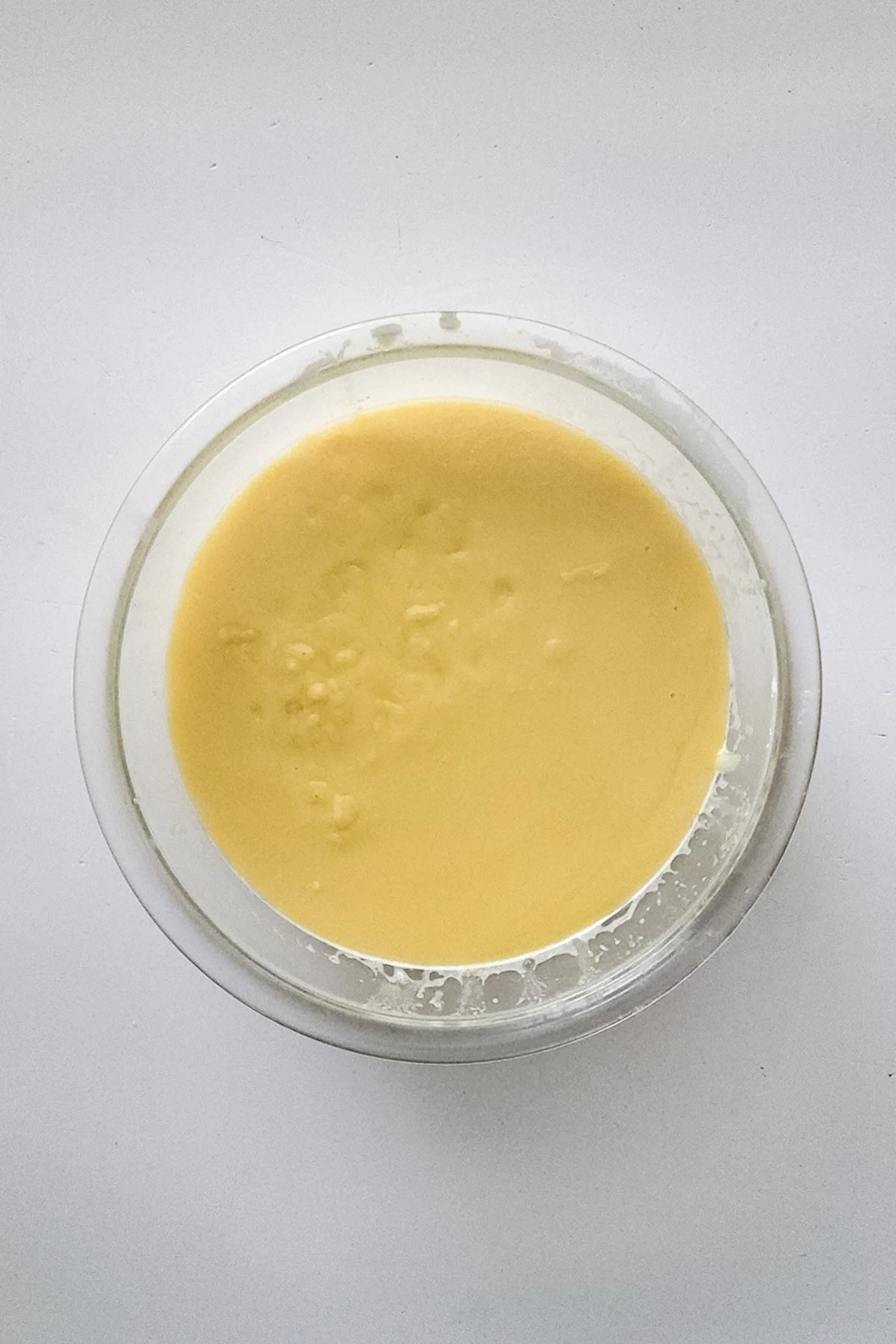 Refrigerated creme brulee cookie topping in a bowl.